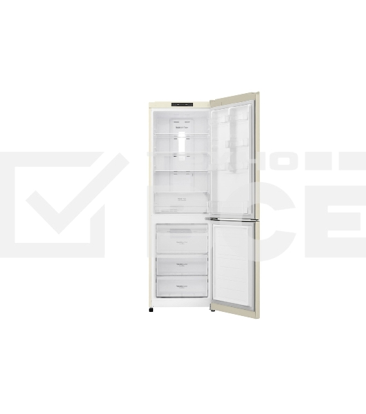 Холодильник LG GA-B419SEJL бежевый двухкамерный 223/79л морозилка снизу, No Frost