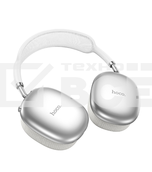 Беспроводные/проводные наушники Hoco W55 серебристый, накладные, Bluetooth + проводной