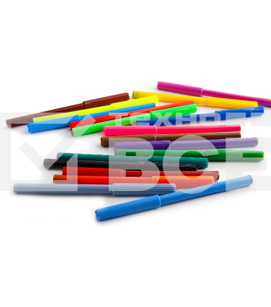 Фломастеры Silwerhof Eco 7.2мм 125мм, круглый корпус, вентилируемый колпачок, 18 цветов, пакет с европодвесом