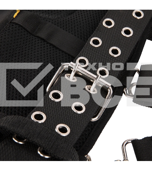 Пояс монтажника усиленный Denzel с лямками, сумки поясные, держатель для молотка