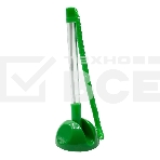 Ручка шариковая Buro зеленый, d=0.7мм, синие чернила, индивидуальный пакет с европодвесом, на подставке, сменный стержень, линия 0.5мм, круглая, фото 1