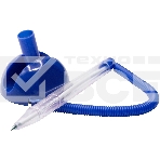 Ручка шариковая Silwerhof Eco синий d=0.7мм, синие чернила, индивмдуальный пакет с европодвесом, на подставке, сменный стержень, линия 0.5мм, фото2