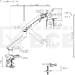 Кронштейн для мониторов Ultramounts UM713B черный 17'-32' макс.9кг крепление к столешнице поворот и наклон, фото3