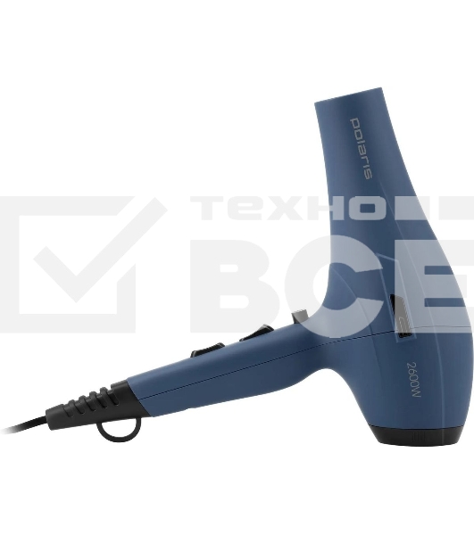 Фен Polaris PHD 2600ACi Salon Hair синий, 2600 Вт, ионизация