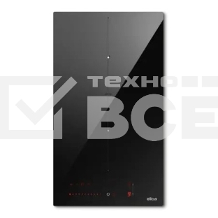 Индукционная варочная панель Elica PRF0183865, 30 см, сенсорное управление, 9 уровней мощности, Bridge zone, Booster, индикатор остаточного тепла, распознование посуды, пауза, подогрев, таймер, черный