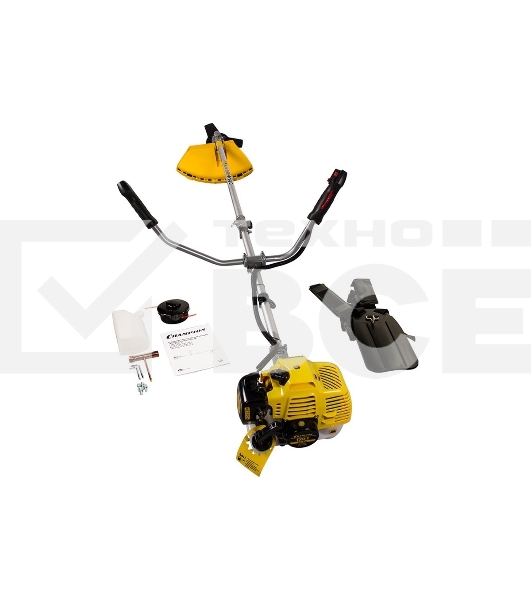 Триммер Champion Т333-2 (2 коробки) разъемн. вал(Мощность 0.9/1.23 кВт/л.с., объем двигателя 32,6 см3, вес 7.2кг, бак 0,85л, используемая леска 1,6-3.0мм, рукоятка U-образная, прямая/разъемная штанга, ширина среза (леска/нож) 400/255, длина штанги 1343 мм.)