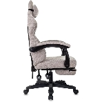 Кресло Knight Lord/F Camby 20 коричневый/бежевый, ткань, подголовник, подставка для ног, фото2