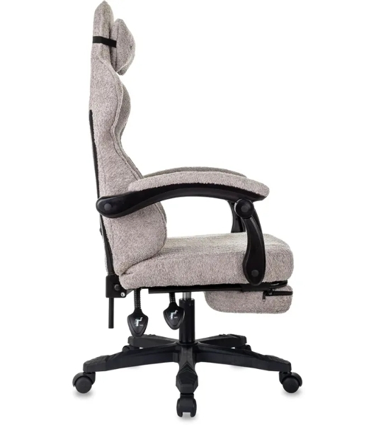 Кресло Knight Lord/F Camby 20 коричневый/бежевый, ткань, подголовник, подставка для ног