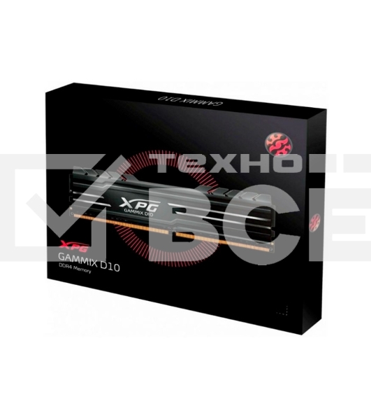 Оперативная память XPG Gammix D10, DDR4, 16GB (2x8GB), 3200MHz, CL16, UDIMM, с радиатором, черный