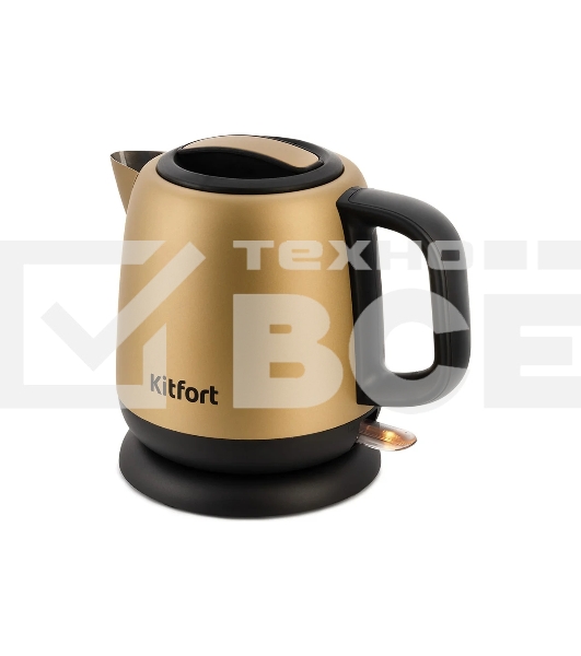 Чайник электрический Kitfort KT-6111 1л. 1630Вт золотистый/черный (корпус: нержавеющая сталь)