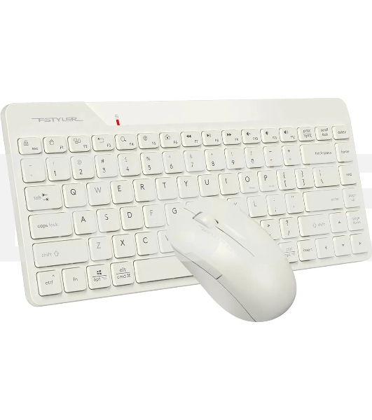 Клавиатура + мышь A4Tech Fstyler FG2200 Air2 клав:бежевый мышь:бежевый USB беспроводная slim