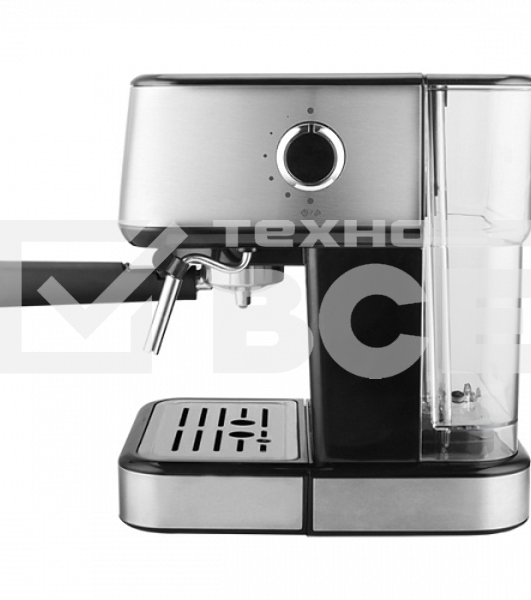 Кофеварка эспрессо (рожковая) BQ CM9000 серебристый, исп. кофе - молотый, 1.5 л, 1100 Вт, 15 Бар.