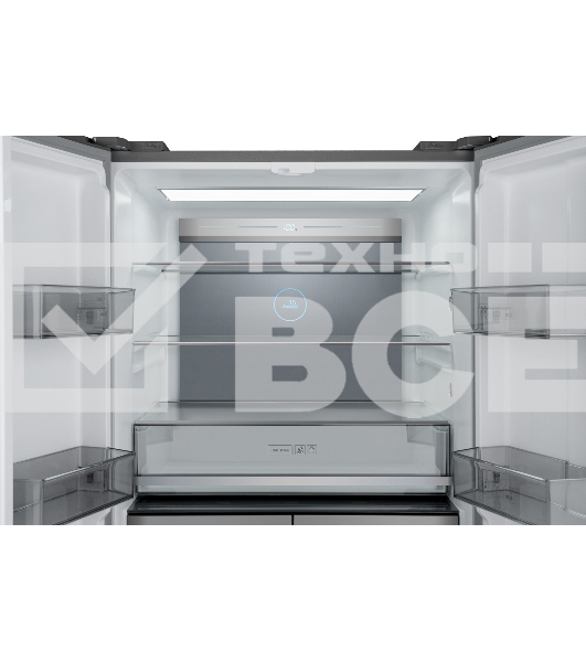 Холодильник Weissgauff WCD 590 NoFrost Inverter Premium Biofresh Blue Glass синий трёхкамерный 359/180 л морозилка снизу