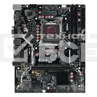 Материнская плата AFOX IH510D4-MA6-V2, LGA 1200, Intel H510, 2xDDR4, 3xSATA, 1xM.2, 1xPCIe 4.0/3.0 x16, 1xPCIe x1, 1xHDMI, 1xVGA, 1x 1Gb LAN, 2xUSB-A 2.0, 2xUSB-A 3.2 Gen 1, 3x3.5 мм, 5.1, microATX