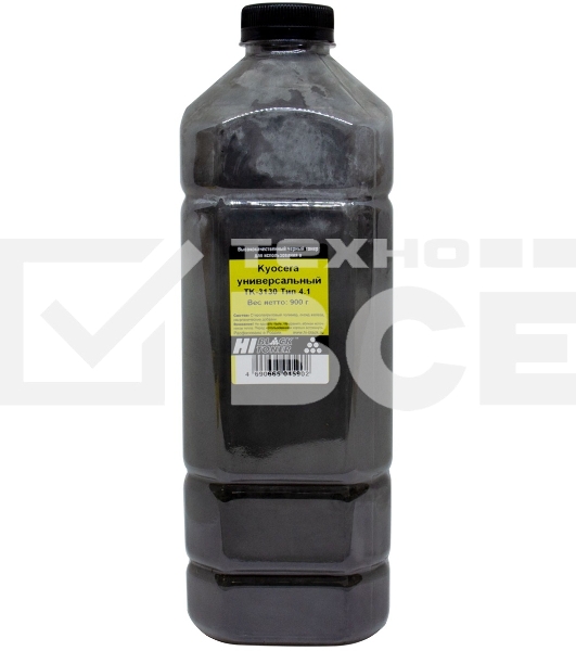 Тонер Hi-Black Универсальный для Kyocera TK-3130, Тип 4.1, Bk, 900 г, канистра