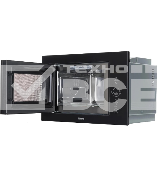 Микроволновая печь встраиваемая Korting KMI 825 TGN чёрный, 25 л, 900 Вт, переключатели - сенсор