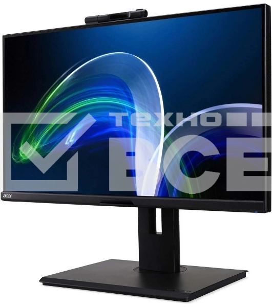 Монитор 27' Acer B278UEbemiqprcuzxv IPS 3840x2160, 100 Гц, 4 мс, 16:9, 350 кд/м², HDMI 2.0, DP 1.4, DP out, USB-C (100 Вт), RJ-45, 3.5 Jack, USB Hub (4x USB 3.2), FreeSync, HDR10, динамики (2x2 Вт), веб-камера, черный