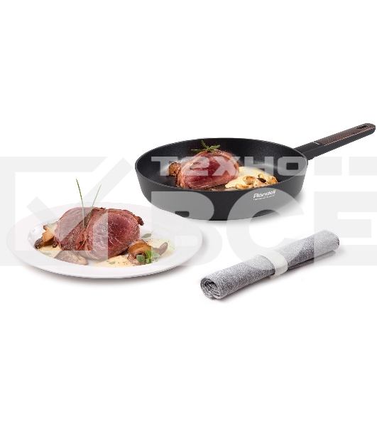 Сковорода Rondell Walnut RDA-1942 круглая 28 см покрытие: антипригарное ручка несъемная (без крышки) черный