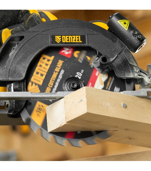 Пильный диск по дереву с гвоздями Denzel ф185 х 20 мм, 24 зубов 733937