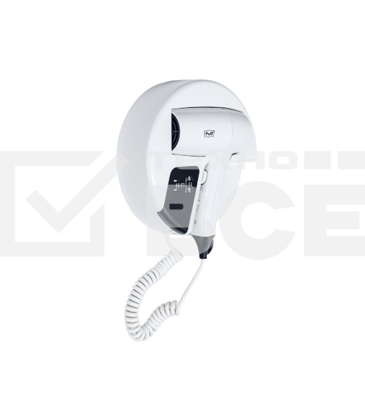 Фен для волос настенный Puff 1202B, белый, с доп. розеткой