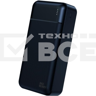 Портативный аккумулятор AKSBERRY E300 Epica быстрая зарядка 30000 mAh, черный