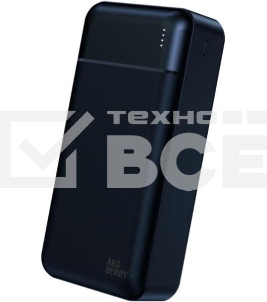 Портативный аккумулятор AKSBERRY E300 Epica быстрая зарядка 30000 mAh, черный