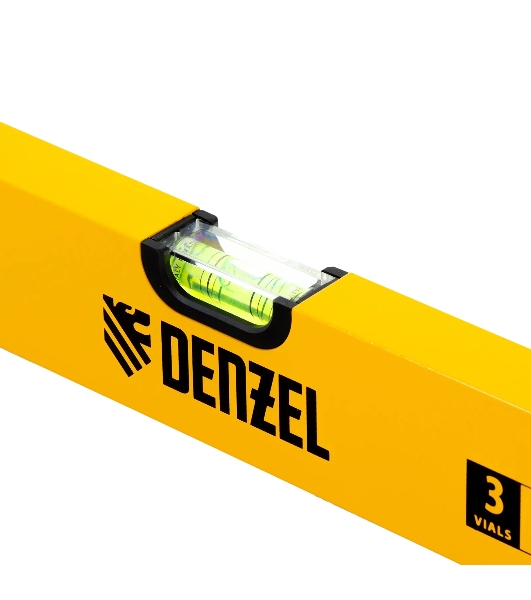 Уровень алюминиевый Denzel 800 мм, фрезерованный, 3 глазка