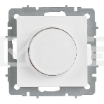 Светорегулятор IEK BR-D20-0600-K91 поворотно-нажимной СП BRITE СС10-1-0-БрАБ 600 Вт механизм арктич. бел., фото2