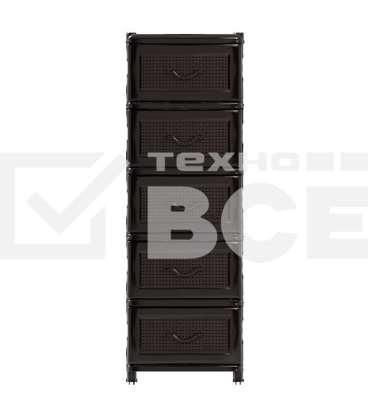 Комод Альтернатива М6498 Эконом, 5 секций, черный