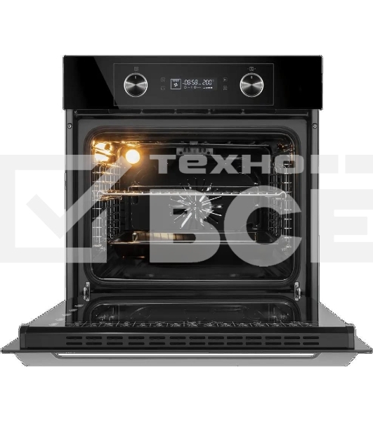 Шкаф духовой электрический Maunfeld AEOH60102B, 60л, дверца с 3 стеклами, черный