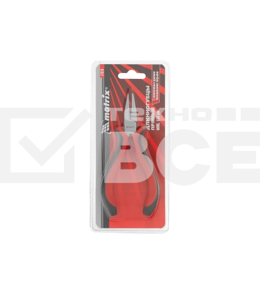 Длинногубцы Matrix mini 130 мм Ni прямые, авторазжим, двухкомпонентные рукоятки