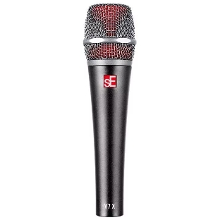 Микрофон динамический sE Electronics V7 X инструментальный, 30 Гц - 19 кГц, суперкардиоида, комплектация: микрофонный держатель, адаптер с резьбой, ветрозащита, чехол на молнии