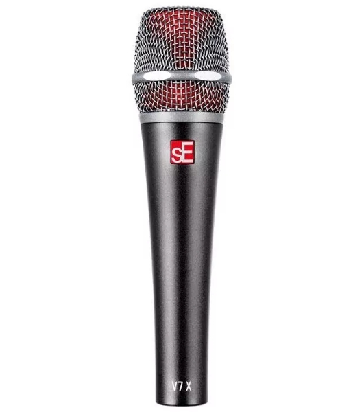 Микрофон динамический sE Electronics V7 X инструментальный, 30 Гц - 19 кГц, суперкардиоида, комплектация: микрофонный держатель, адаптер с резьбой, ветрозащита, чехол на молнии
