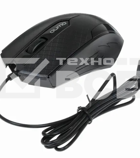 Мышь проводная Qumo Office M14 черный, 1000 dpi, USB, кнопки - 3