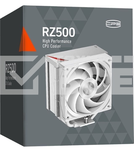 Устройство охлаждения (кулер) PcCooler RZ500 Soc-AM5/AM4/1200/1700/1851 белый 4-pin 32dB Al+Cu 250W Ret (RZ500-WHNWNX-GL)