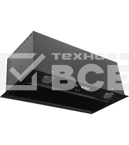 Вытяжка полновстраиваемая Domfy DM6036BB BG черный, управление кнопочное (1 мотор)
