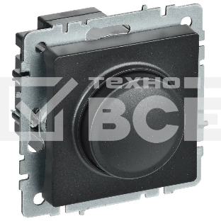 Светорегулятор поворотно-нажимной IEK Brite СС10-1-0-БрЧ (BR-D20-0600-K02) 600 Вт черный
