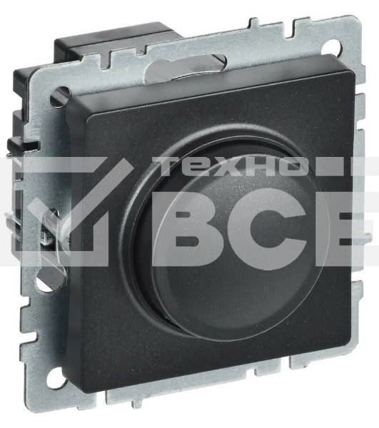 Светорегулятор поворотно-нажимной IEK Brite СС10-1-0-БрЧ (BR-D20-0600-K02) 600 Вт черный