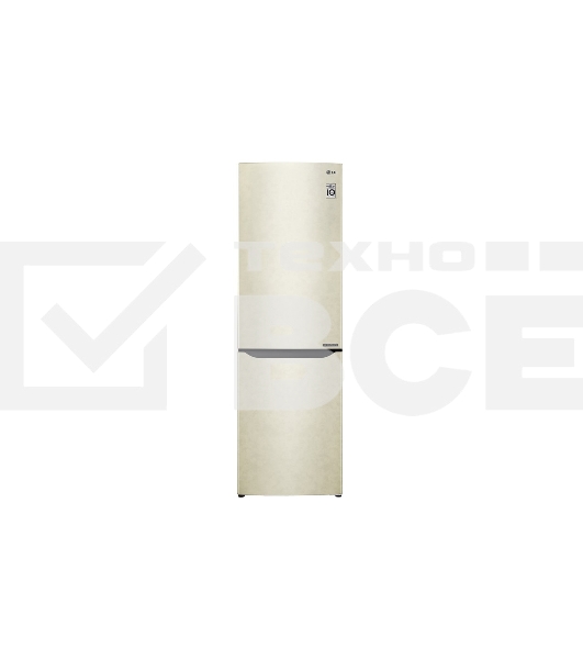 Холодильник LG GA-B419SEJL бежевый двухкамерный 223/79л морозилка снизу, No Frost