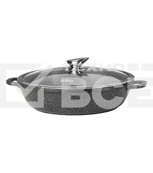 Сотейник LARA LR02-212 3.4 л, с крышкой, литой алюминий