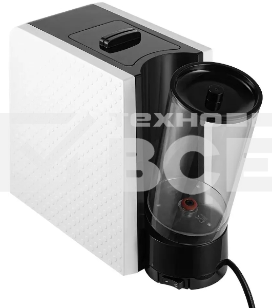 Кофеварка рожковая Kitfort КТ-7467 белый/черный, исп. кофе - молотый/капсулы, 0.8 л, 1100 Вт, 19 бар