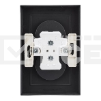 Розетка 2-м AtlasDesign без заземл. 16А в сборе карбон SchE ATN001020, фото4