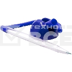 Ручка шариковая Silwerhof Eco синий d=0.7мм, синие чернила, индивмдуальный пакет с европодвесом, на подставке, сменный стержень, линия 0.5мм, фото3