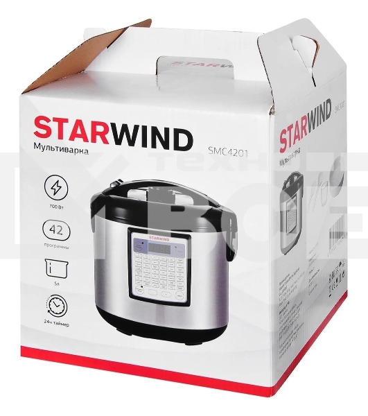 Мультиварка Starwind SMC4201 5л 700Вт серебристый/черный