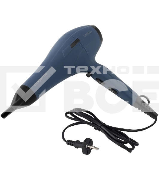 Фен Polaris PHD 2600ACi Salon Hair синий, 2600 Вт, ионизация