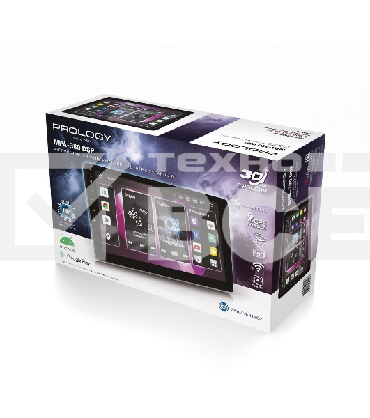 Автомагнитола Prology MPA-380, 2 DIN, 9', Android 13, Bluetooth, USB Type-A, GPS, 4G, CarPlay