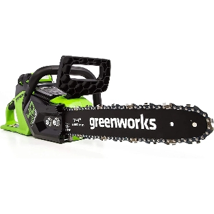 Цепная пила аккумуляторная (2005707UA) GreenWorks GD40CS15, 40V, 35 см, бесщеточная, 1,5 КВТ, с АКБ 2АЧ и ЗУ