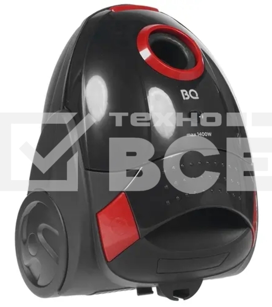 Пылесос Blackton VC1401B черный/красный, 350/1400 Вт, уборка сухая, пылесборник мешок 1.5 л