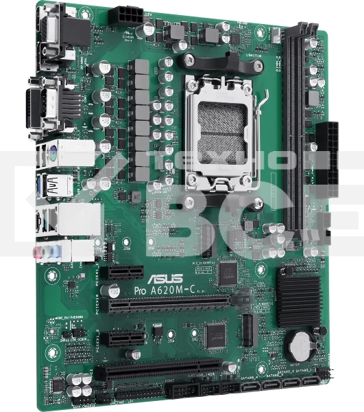Материнская плата ASUS Pro A620M-C-CSM, AM5, AMD A620, 2xDDR5, 4xSATA, 2xM.2 PCIe 4.0 x4, 1xPCIe 4.0 x16, 2xPCIe x1, 1xRJ45 1GbE, 1xUSB 3.2 Gen 2, 3xUSB 2.0, 1xUSB-C 3.2 Gen 2, 1xDVI-D, 1xDP, 1xHDMI, 1xVGA, 3x3.5 мм, 7.1, mATX