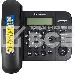 Телефон проводной Panasonic KX-TS2356RUB черный {АОН,Caller ID,ЖКД,блокировка набора,выключение микрофона}, фото 1
